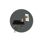 magneetbord rond beschrijfbaardonkergrijs