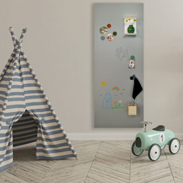 mockup magneetbord beschrijfbaar groengrijs