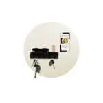 magneetbord rond beschrijfbaar offwhite