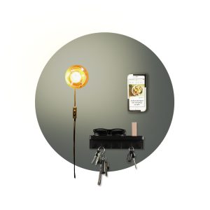 magneetbord rond beschrijfbaar donkergrijs