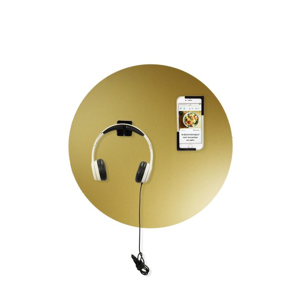 magneetbord rond beschrijfbaar goud 40