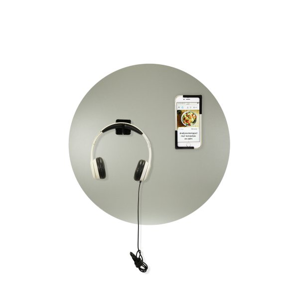 magneetbord rond beschrijfbaar groengrijs