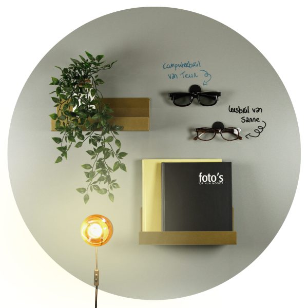 magneetbord beschrijfbaar rond groengrijs