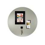 magneetbord beschrijfbaar rond heartwood groengrijs