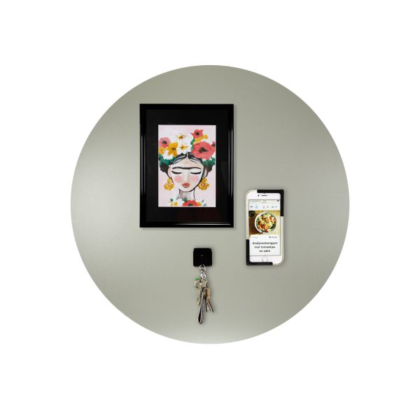 magneetbord beschrijfbaar rond heartwood groengrijs