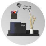 magneetbord rond beschrijfbaar lichtgrijs
