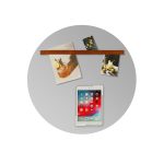 magneetbord rond beschrijfbaar lichtgrijs