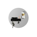 magneetbord rond beschrijfbaar lichtgrijs