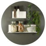 Magnetisch krijtbord rond olijfgroen