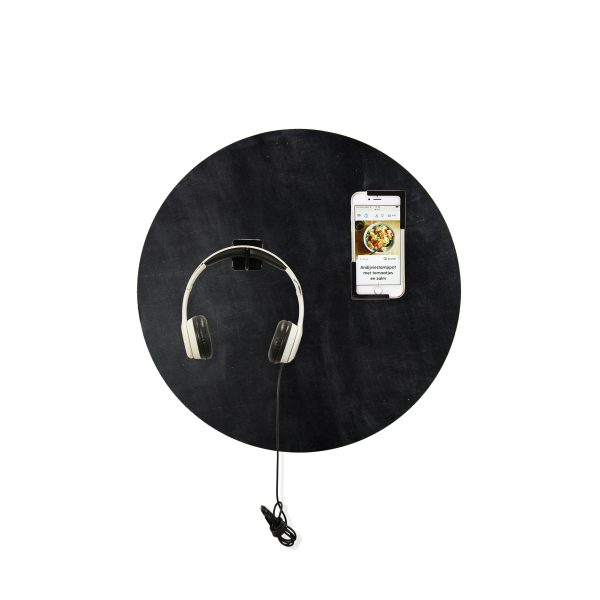 magneetbord rond beschrijfbaar oudzwart