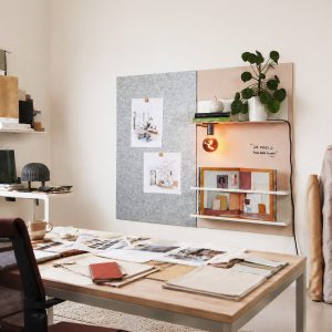 Magnetisch whiteboard & viltwand combinatie