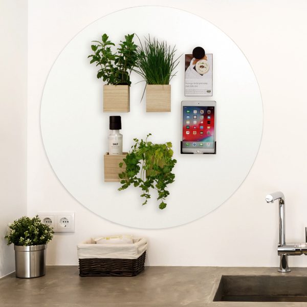 Magnetisch whiteboard wit rond