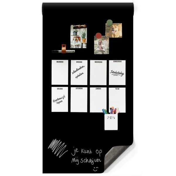 Magnetisch whiteboardbehang – basic 50×100 zwart