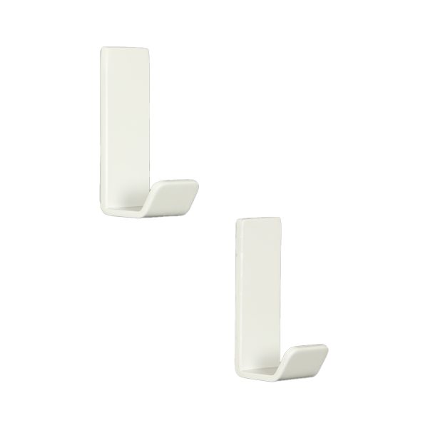 Magnetische haak recht wit (2)