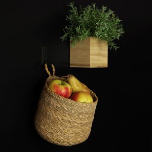 Magnetische hanging basket naturel