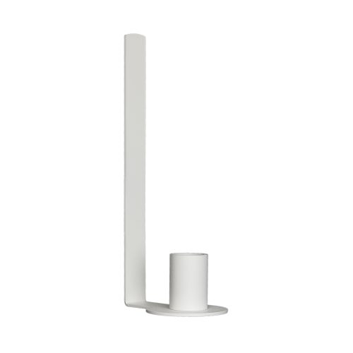 Magnetische kaars en vaashouder wit