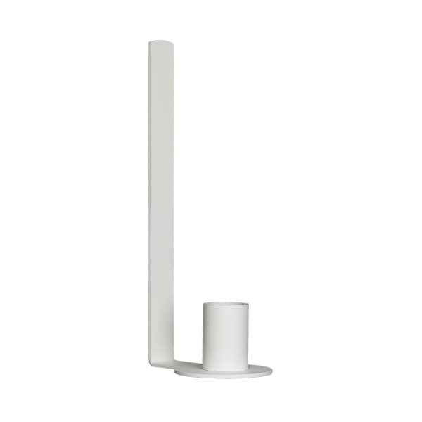 Magnetische kaars en vaashouder wit