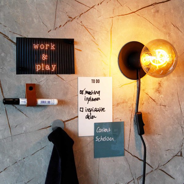 Magnetische lamphouder zwart