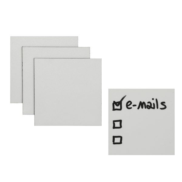 Magnetische post-its 9x9 cm lichtgrijs