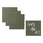 Magnetische post-its 9×9 cm olijfgroen