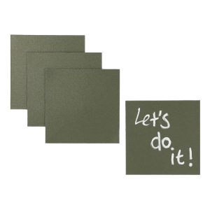Magnetische post-its 9×9 cm olijfgroen