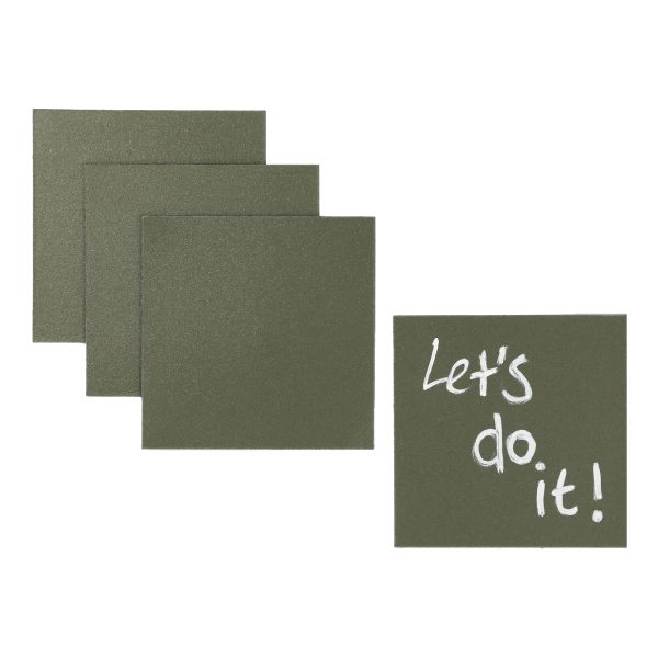 Magnetische post-its 9×9 cm olijfgroen