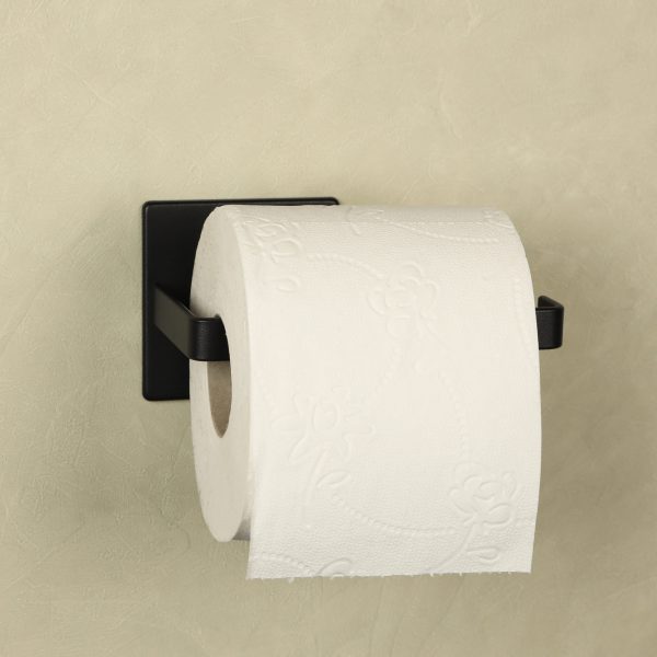 Magnetische toiletrolhouder zwart