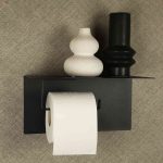 Magnetische toiletrolhouder zwart