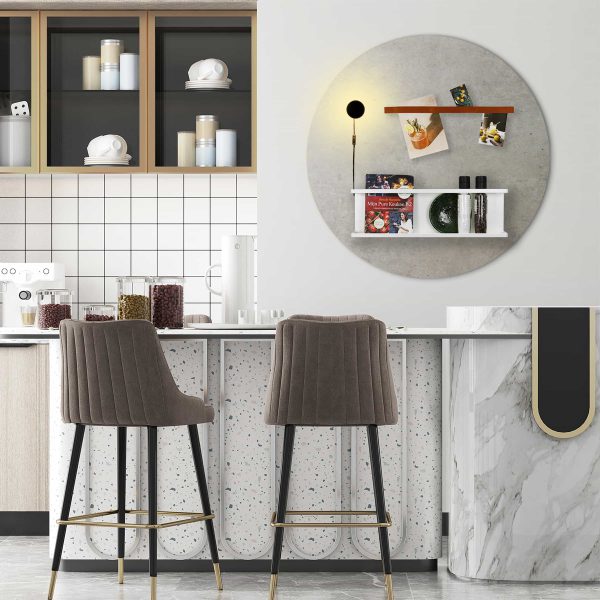 Mock up Design magneetbord rond beton grijs