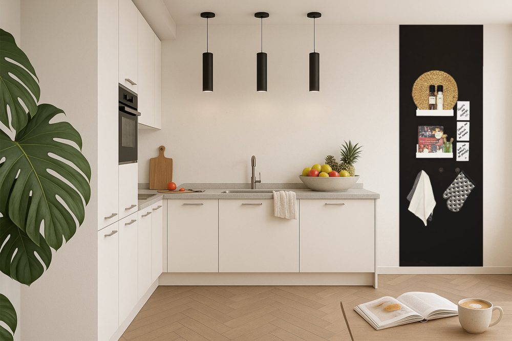 keuken behang basic zwart