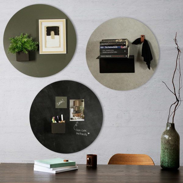 Mock up magneetbord rond olijf, beton, oz kantoor