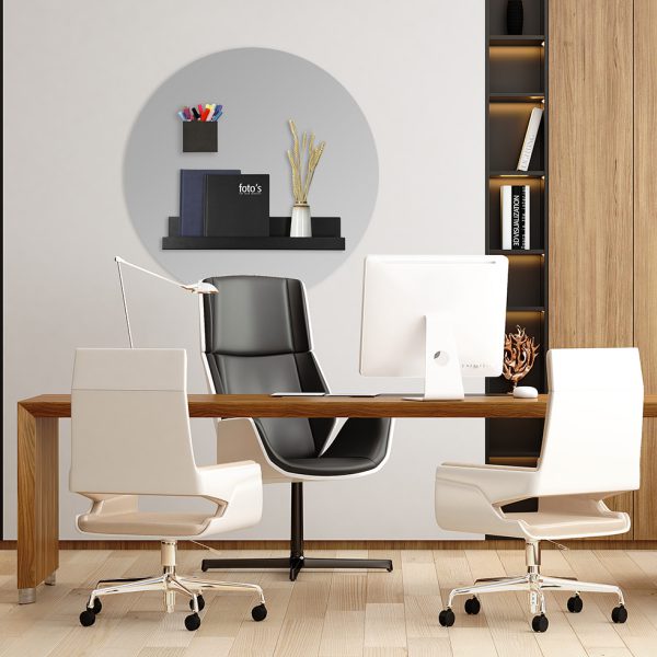 mockup magneetbord rond beschrijfbaar lichtgrijs