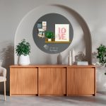 magneetbord rond beschrijfbaar donkergrijs