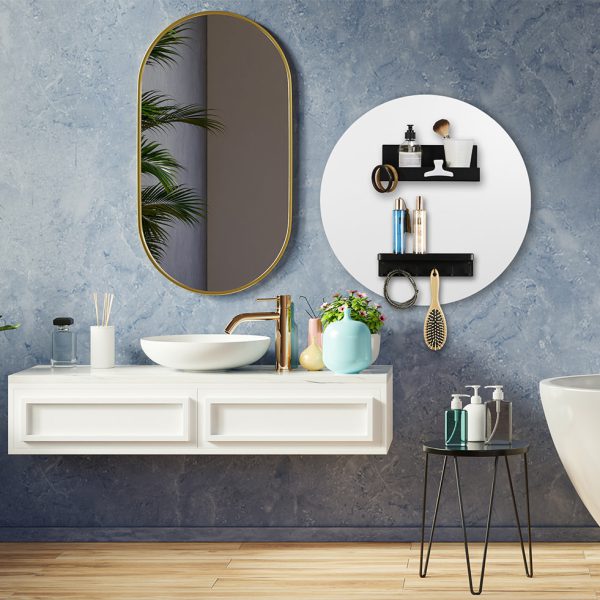 mockup magneetbord rond beschrijfbaar wit