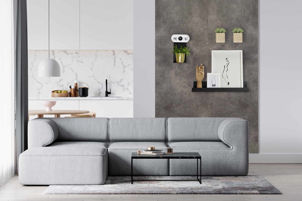 magneetbehang luxe - interieurdessin beton grijs
