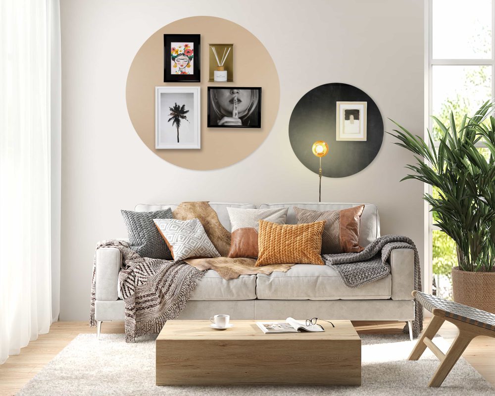 magneetborden rond beschrijfbaar heartwood oudzwart