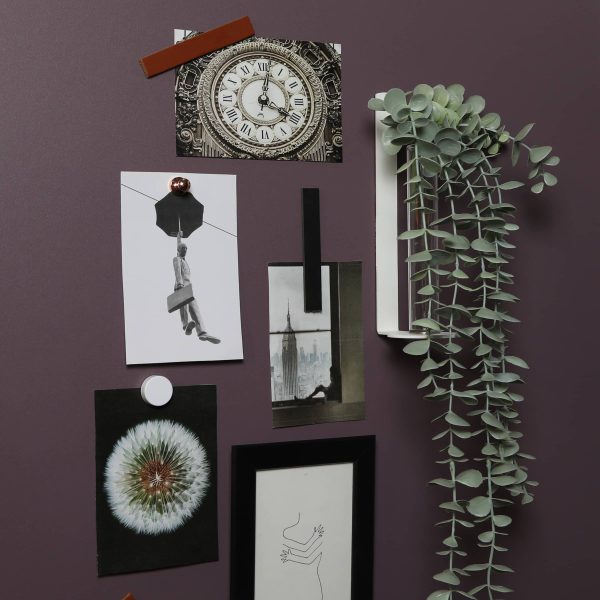 Set magnetische kaars en vaashouder wit