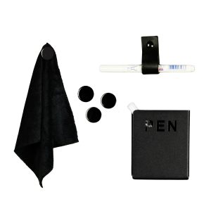 Set schrijven en schoonmaken Black