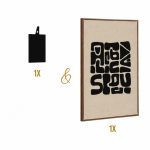 Set tuft art beige 70x50 cm
