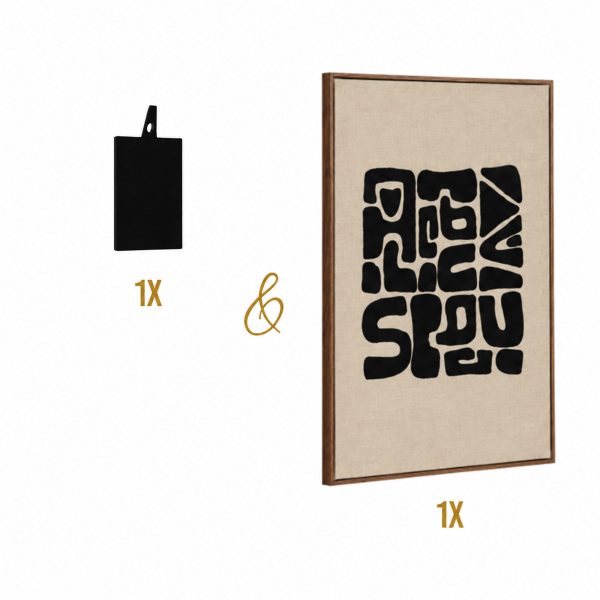 Set tuft art beige 70x50 cm