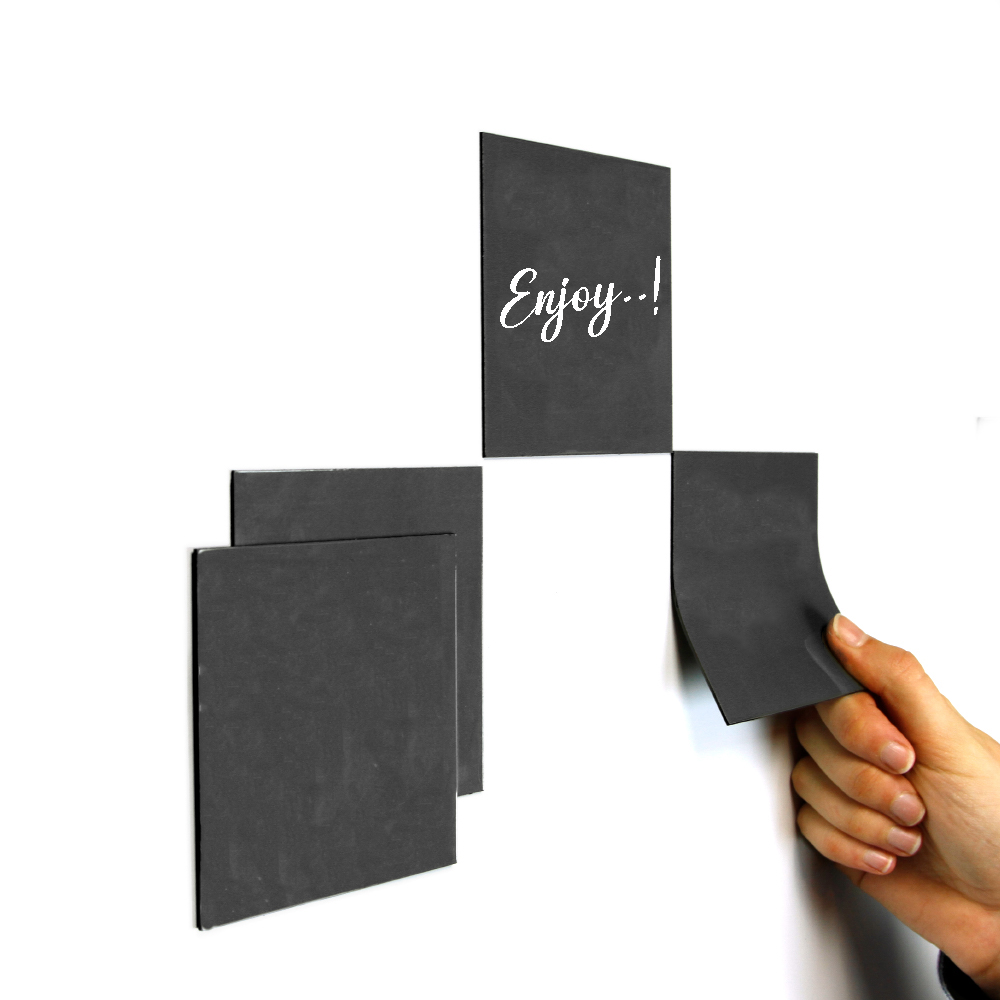 Gewoon doen gemakkelijk Uitsteken Magnetische post-its 9x9 cm zwart - Praktisch op planbord!