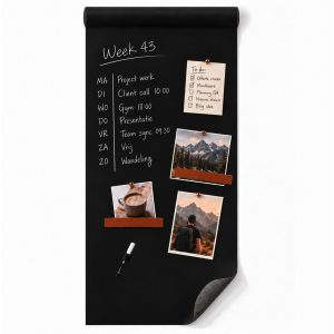 Starters kit - zelfklevend magneetbehang zwart met accessoires