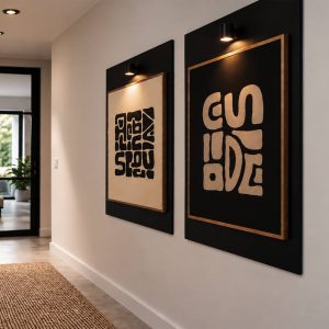 Tuft art zwart 70x50 cm
