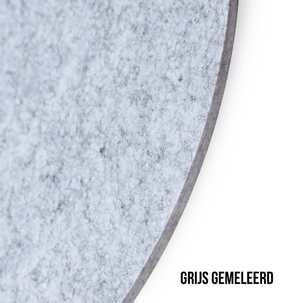 Viltpaneel rond - grijs gemeleerd