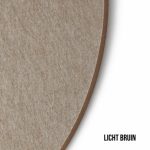 Viltpaneel rond - lichtbruin staal