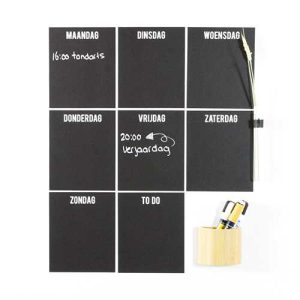 Weekplanner magneet MAGNETISCH zwart (8)