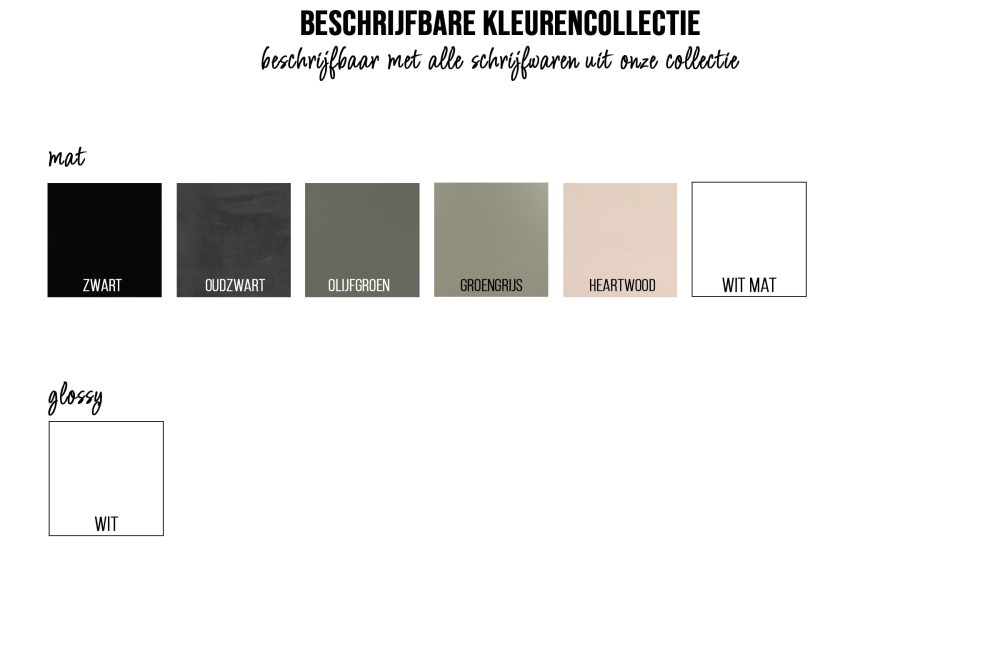 beschrijfbare kleurencollectie