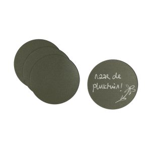beschrijfbare_magneetlabels_rond_olijfgroen
