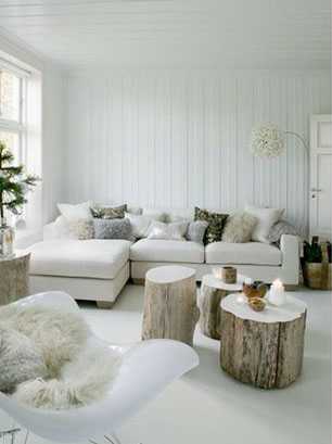 Winterhuis inspiratie boomstammetjes