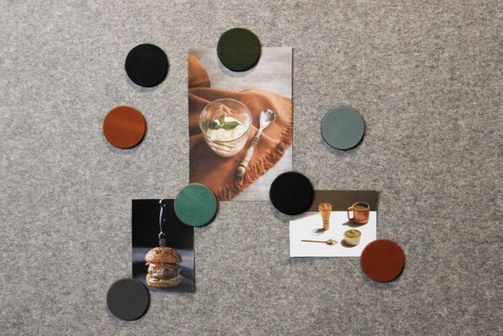 collage leer green cognac/zwart